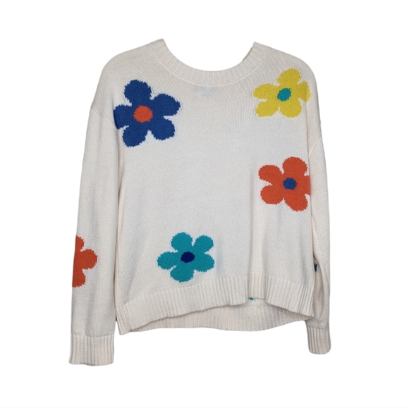 Rails Cream Sweater with Multicolor Floral Design - Picture 4 of 15